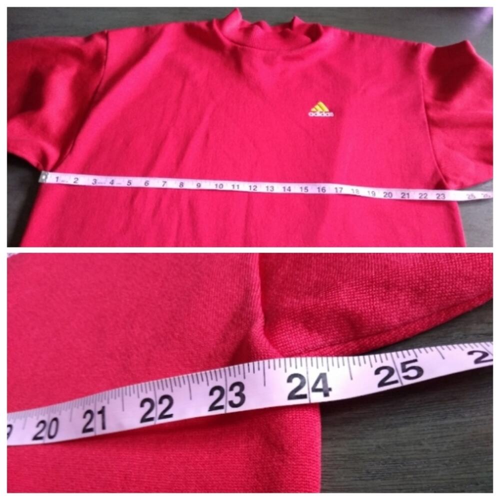 Vintage Adidas Logo Embroidered Mock Neck Sweatshirt Size Large - Picture 6 of 16